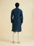 Manyavar Dark Blue Royal Elegance Kurta Pajama
