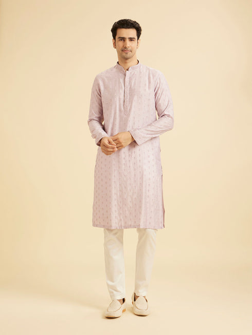 Manyavar Lilac Elegance Kurta Pajama
