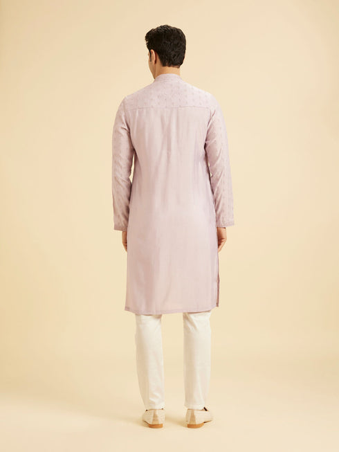Manyavar Lilac Elegance Kurta Pajama