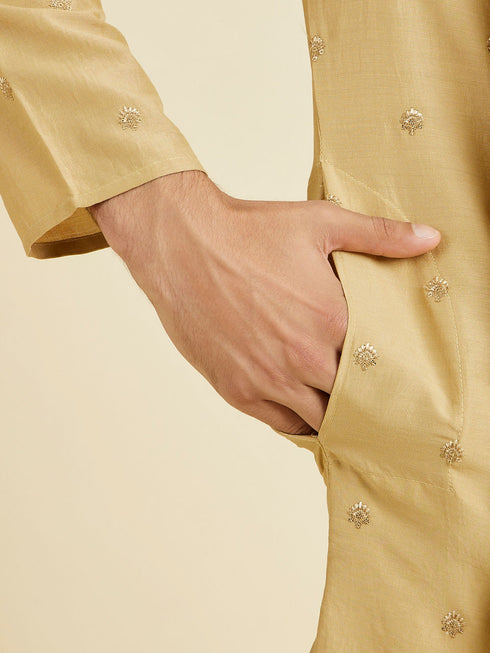Manyavar Fawn Elegance Kurta Pajama with Dupatta