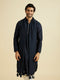 Manyavar Dark Blue Elegance Kurta Set with Dupatta