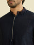 Manyavar Dark Blue Elegance Kurta Set with Dupatta