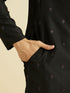 Manyavar Black Elegance Kurta Pajama with Dupatta