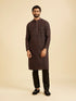 Manyavar Elegant Black Kurta Pajama Ensemble