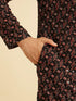 Manyavar Elegant Black Kurta Pajama Ensemble
