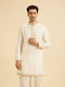Manyavar Exquisite Cream Kurta Dhoti Ensemble