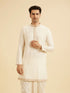 Manyavar Exquisite Cream Kurta Dhoti Ensemble