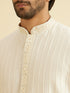 Manyavar Warm White Festive Elegance Kurta Dhoti
