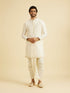 Manyavar Warm White Festive Elegance Kurta Dhoti