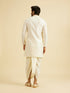 Manyavar Warm White Festive Elegance Kurta Dhoti