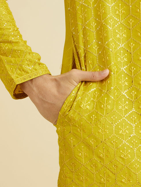 Manyavar Green Enigma Kurta Pajama
