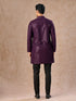 Manyavar Wine Viscose Kurta Pajama