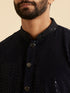 Manyavar Radiant Dark Blue Kurta Pajama