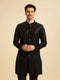 Manyavar Black Elegance Kurta Pajama