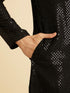 Manyavar Black Elegance Kurta Pajama