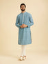 Manyavar Teal Blue Elegance Kurta Pajama