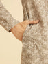 Manyavar Olive Green Exquisite Kurta Pajama