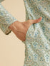 Manyavar Light Mid Green Festive Kurta Pajama