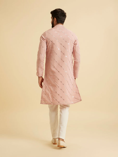 Manyavar Dusty Pink Regal Kurta Pajama