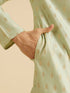 Manyavar Radiant Green Festivity Kurta Pajama