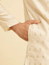 Manyavar Beige Elegance Kurta Pajama
