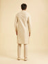Manyavar Beige Elegance Kurta Pajama