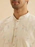 Manyavar Graceful Warm White Kurta Pajama