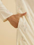 Manyavar Graceful Warm White Kurta Pajama
