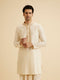 Manyavar Cream Elegance Kurta Dhoti