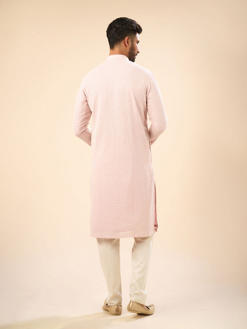 Manyavar Dusty Pink Elegance Kurta Pajama