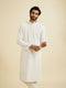 Manyavar Elegant Cream Georgette Kurta Pajama