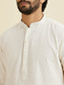 Manyavar Elegant Cream Georgette Kurta Pajama