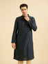 Manyavar Teal Blue Tantalizing Kurta Pajama