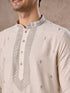 Manyavar Light Grey Elegant Kurta Pajama