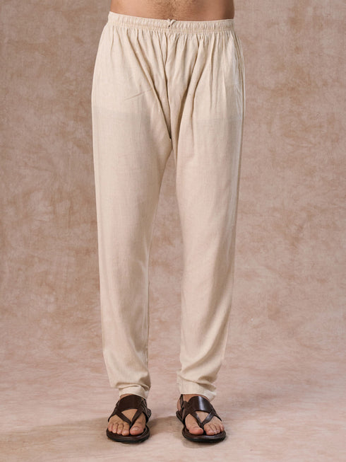 Manyavar Light Grey Elegant Kurta Pajama