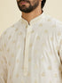 Manyavar Warm White Elegance Kurta Pajama