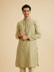 Manyavar Elegant Green Symphony Kurta Pajama
