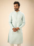 Manyavar Brocade Kurta Pajama in Light Blue