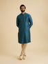 Manyavar Teal Blue Elegance Kurta Pajama
