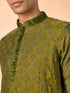 Manyavar Opulent Olive Green Kurta Pajama