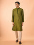 Manyavar Opulent Olive Green Kurta Pajama