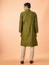 Manyavar Opulent Olive Green Kurta Pajama