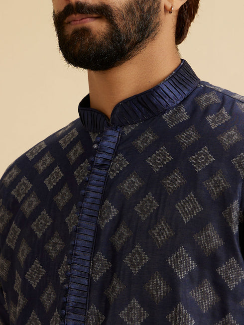 Manyavar Aegean Blue Grace Kurta Pajama