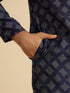 Manyavar Aegean Blue Grace Kurta Pajama