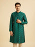 Manyavar Regal Teal Green Kurta Pajama