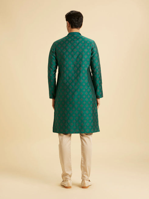 Manyavar Regal Teal Green Kurta Pajama