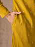 Manyavar Mehndi Green Graceful Kurta Pajama Dupatta Set