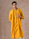 Manyavar Mustard Ensemble of Classic Elegance Kurta Pajama