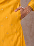 Manyavar Mustard Ensemble of Classic Elegance Kurta Pajama