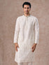 Manyavar Radiant Cream Kurta Pajama Dupatta Set